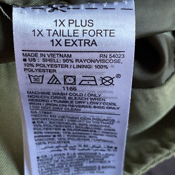 Old Navy Green Snap Jacket 1X - Picture 6 of 10